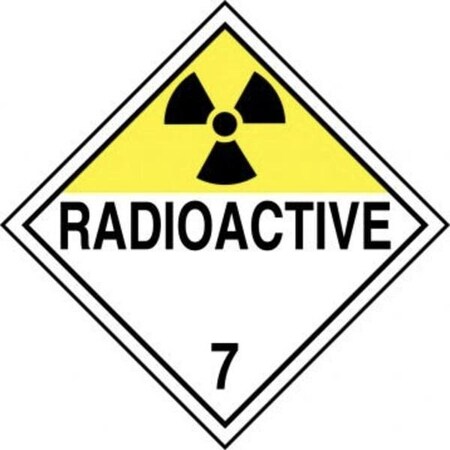 Accuform DOT PLACARD HAZARD CLASS 7  MPL701FV10 MPL701FV10